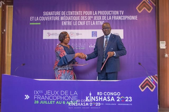 Rdc – IXes Jeux de la Francophonie : Signature de l’entente entre le CNJF et la RTNC en tant que Radio-Télé diffuseur officiel