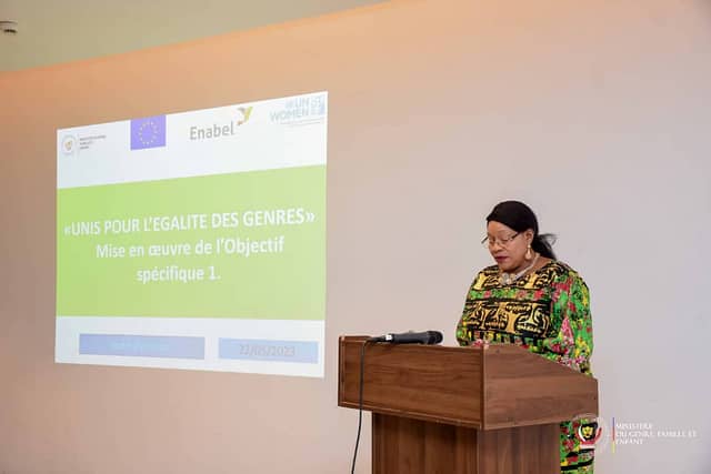 Rdc : Eradication des Violences basées sur le genre, la ministre Mireille Masangu Bibi Muloko lance le comité de pilotage du projet « Unis pour l’égalité des genres » UPERG
